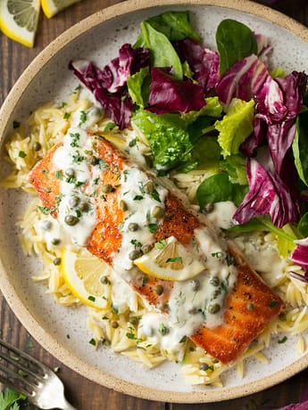 Creamy Salmon Piccata