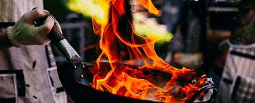 cast iron catch fire